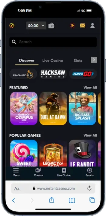 Instant Casino Képernyőkép 2